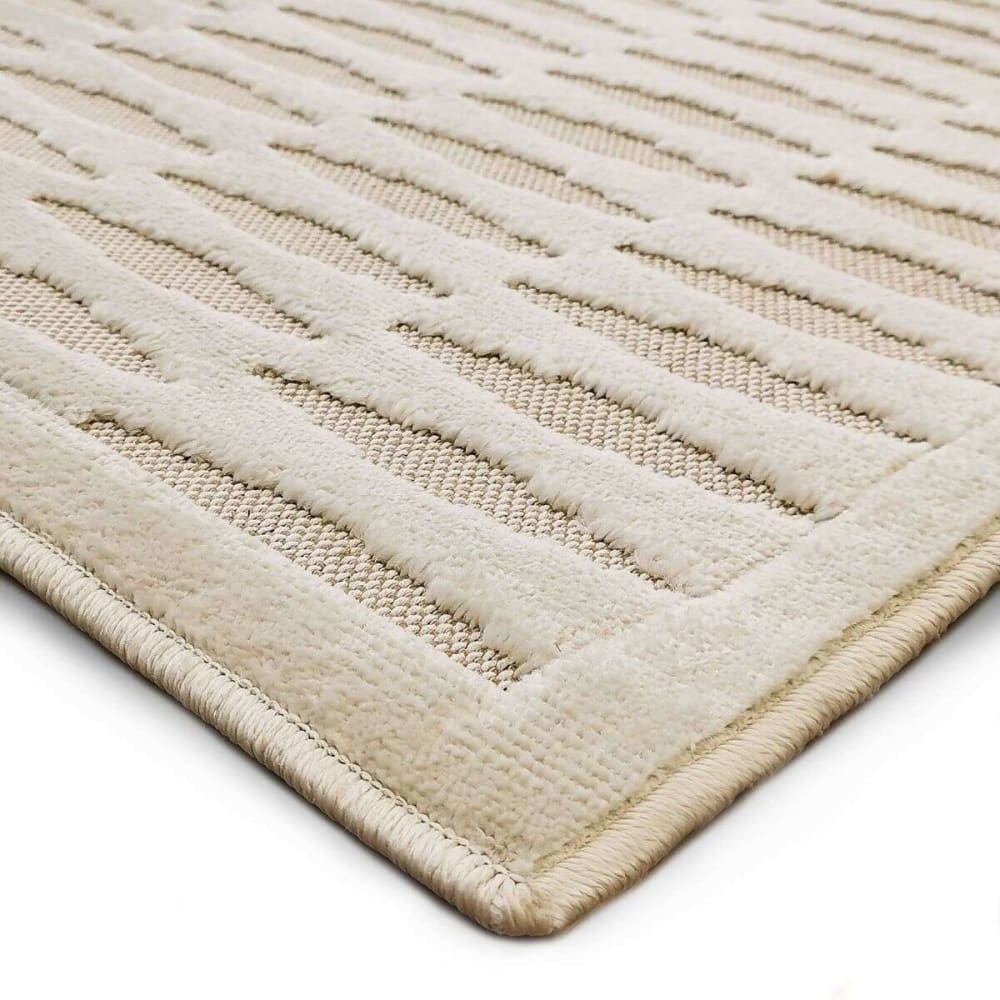 Tapis avec relief motif horizontal naturel 120x170 — vue 4