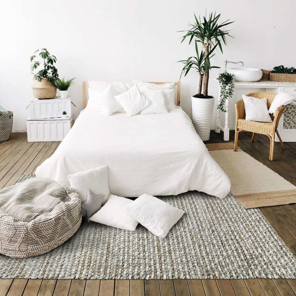 Tapis en laine et viscose beige/écru 120x170 — vue 3