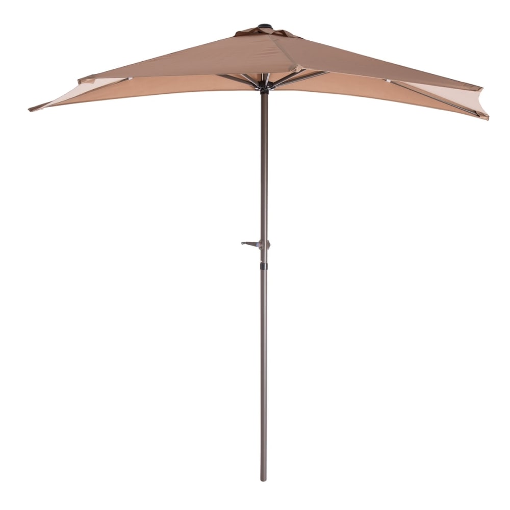 Parasol plegable marrón de aluminio