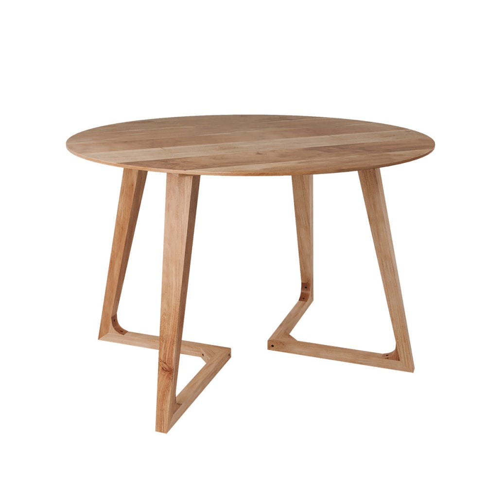 Mesa redonda para 4 personas en madera de acacia 115 cm