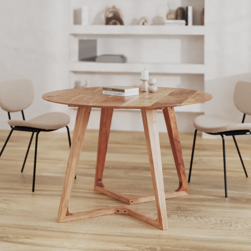 Tavolo rotondo 4 persone in legno di acacia d115 cm - Maison