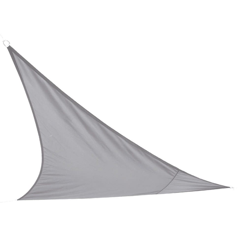 FORNORD Toile d'ombrage triangulaire grise avec cordons nylon et anneaux fournis. Dimensions: 300x300x300cm Couleur: Gris Matière: Polyester 160g/m2