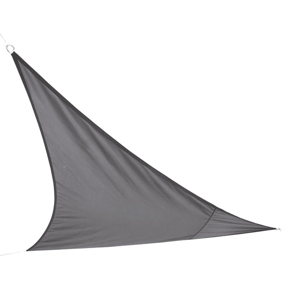 FORNORD Toile d'ombrage triangulaire grise avec cordons nylon et anneaux fournis. Dimensions: 300x300x300cm Couleur: Gris Matière: Polyester 160g/m2