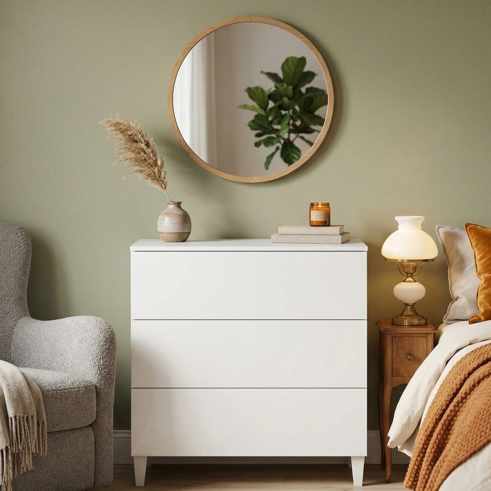 Commode effet bois blanc 80x40 cm - Maisons du Monde