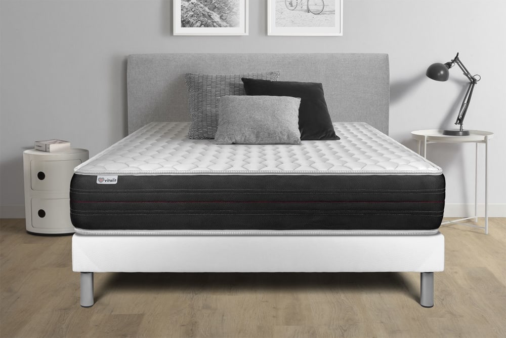 Colchón blanco con muelles ensacados 135 x 190 - Maisons du Monde