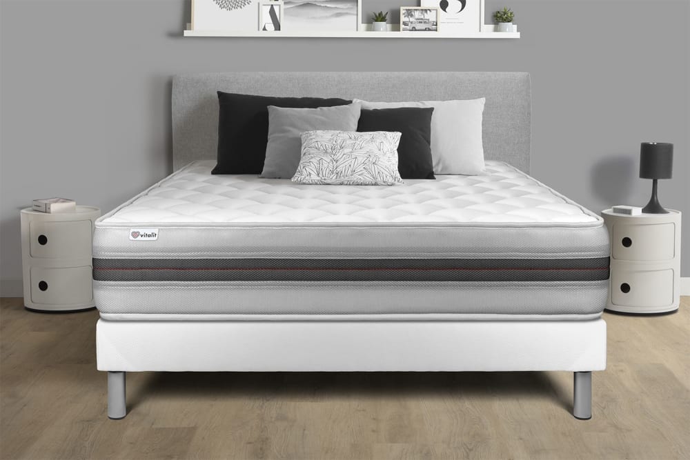 Colchón blanco con espuma viscoelástica 135 x 190 - Maisons du Monde