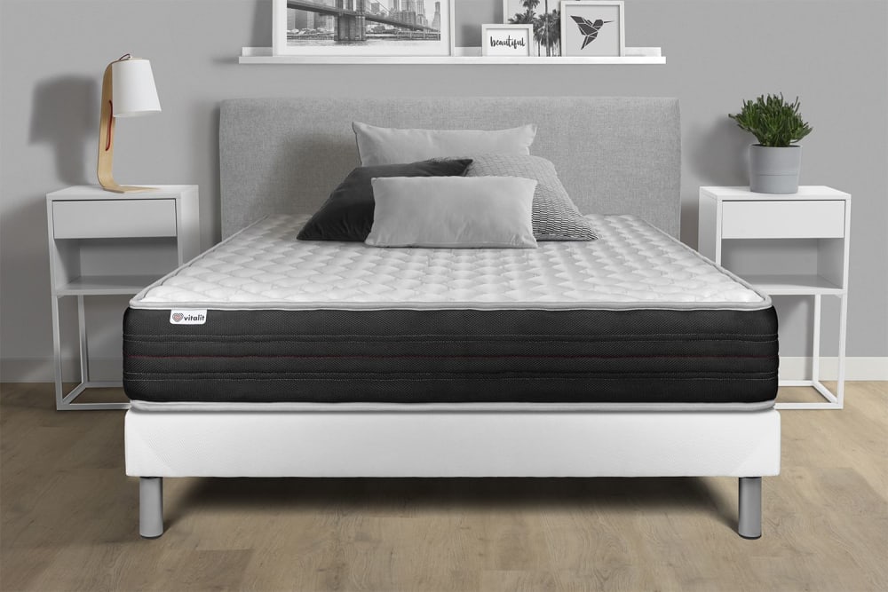 Colchón blanco con espuma viscoelástica 135 x 190 - Maisons du Monde