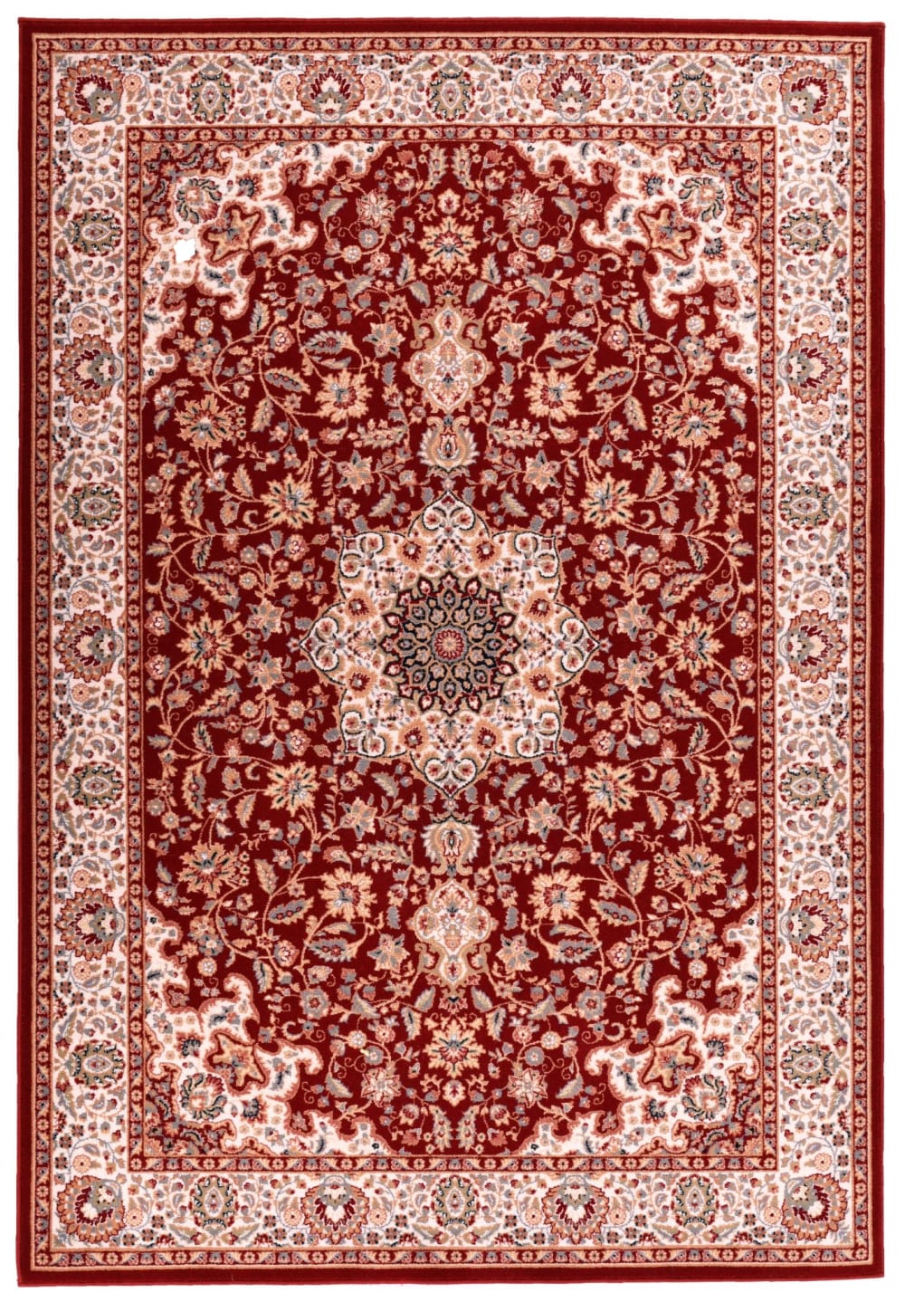 THEKO Maschinengewebter Wollteppich - Rot - 50x80 cm style exotic Rot Wolle