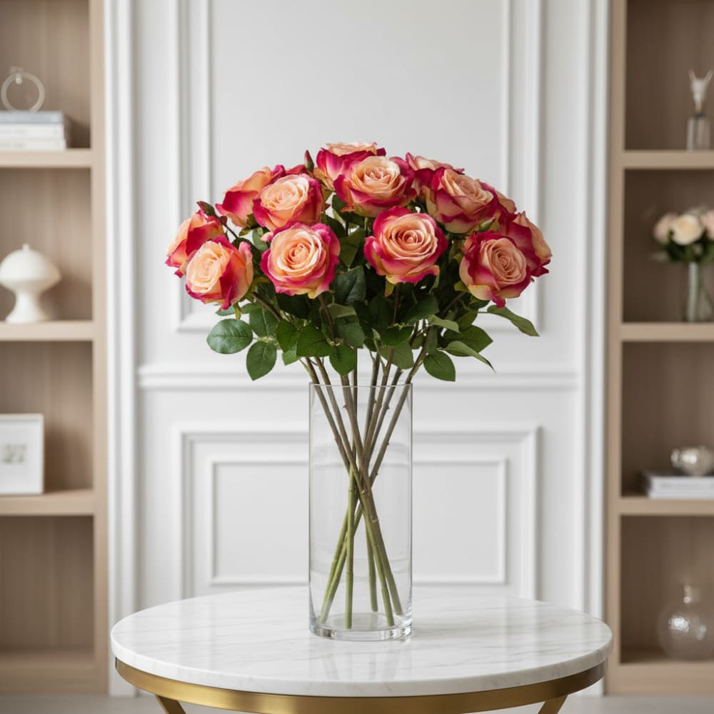 Stelo di rosa pesca h53 - Sia Deco