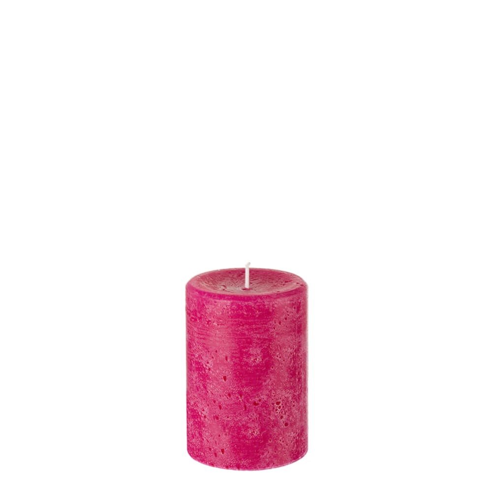 Sia Deco Zylindrische Kerze H10, Fuchsiafarbene style modern Rosa Wachs
