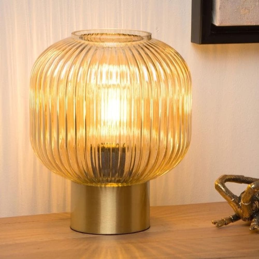 Lampe à poser h24.5cm orange - Maisons du Monde