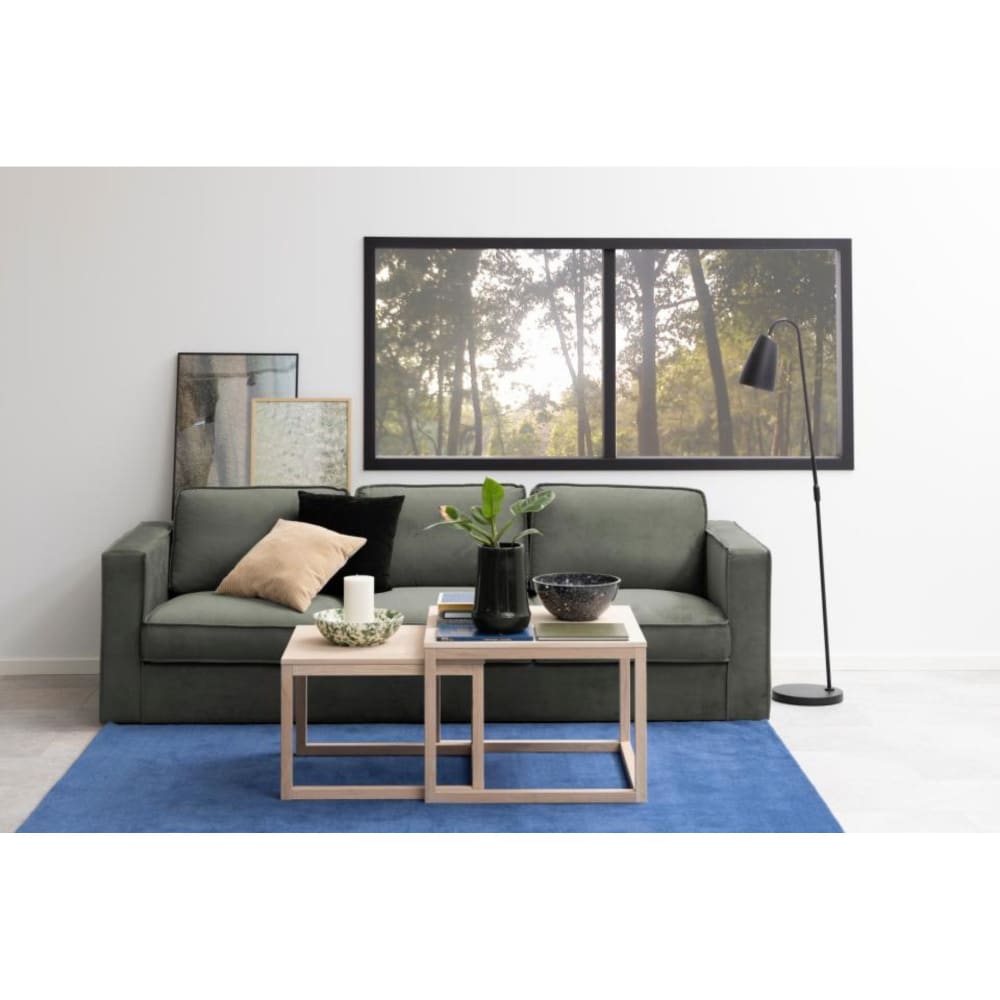 Table basse gigogne en chêne 70cm chêne blanchi