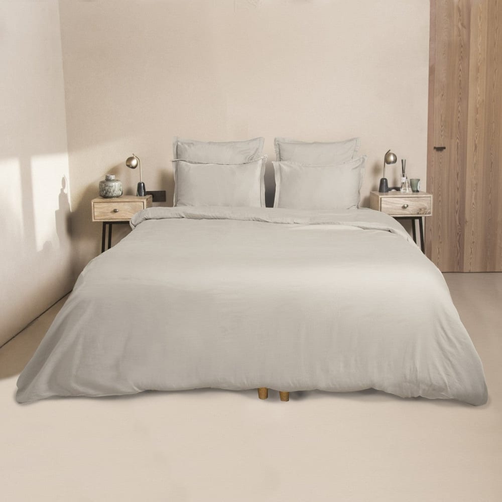 Febronie Bettbezug aus Baumwolle perlgrau style classic chic Öko-Tex Zertifikat - Baumwolle