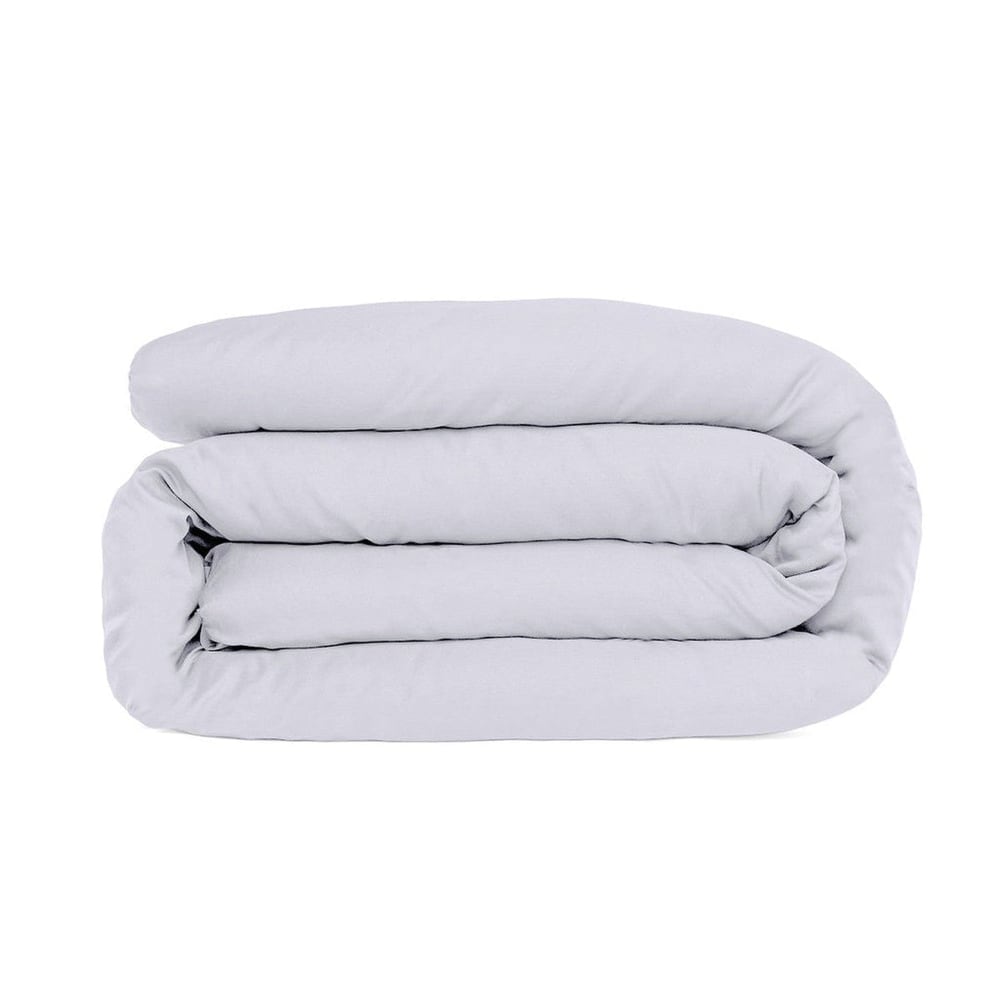 Housse de couette satin de coton gris perle 200x200 — vue 3