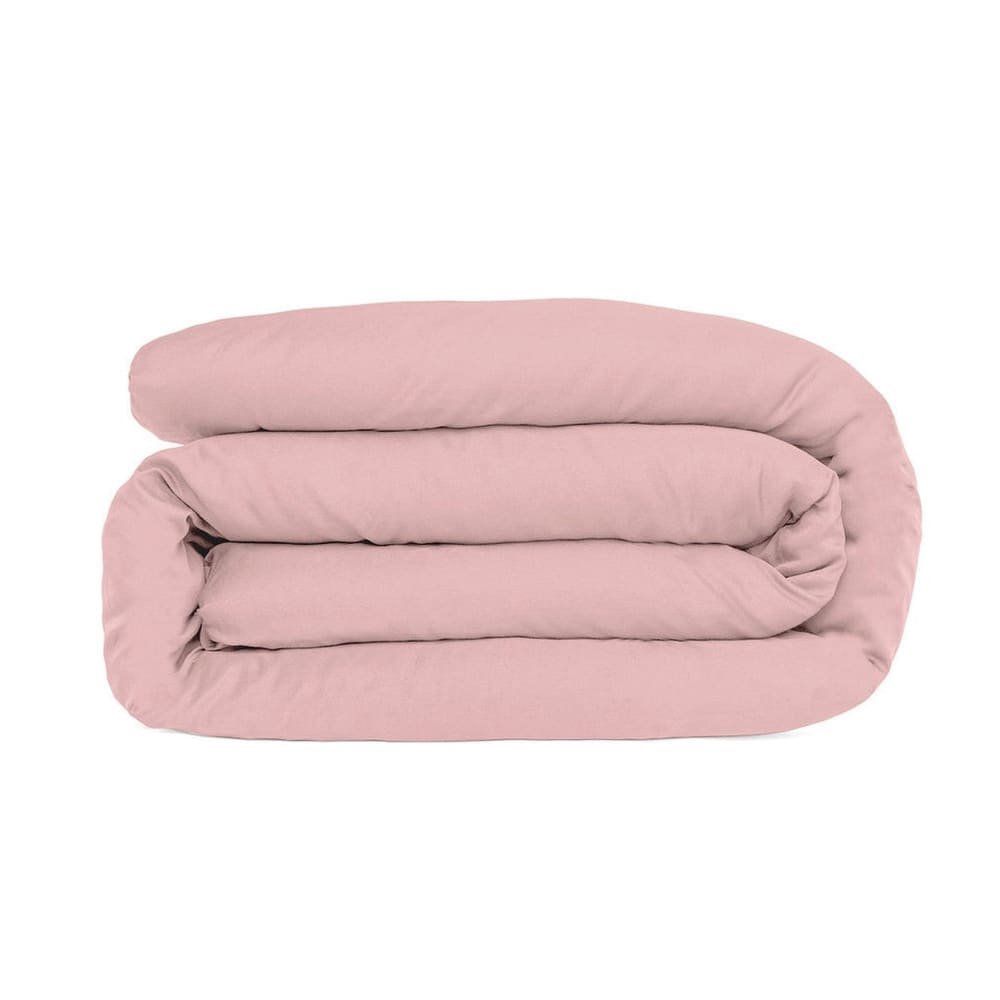 Housse de couette satin de coton rose 260x240 — vue 3