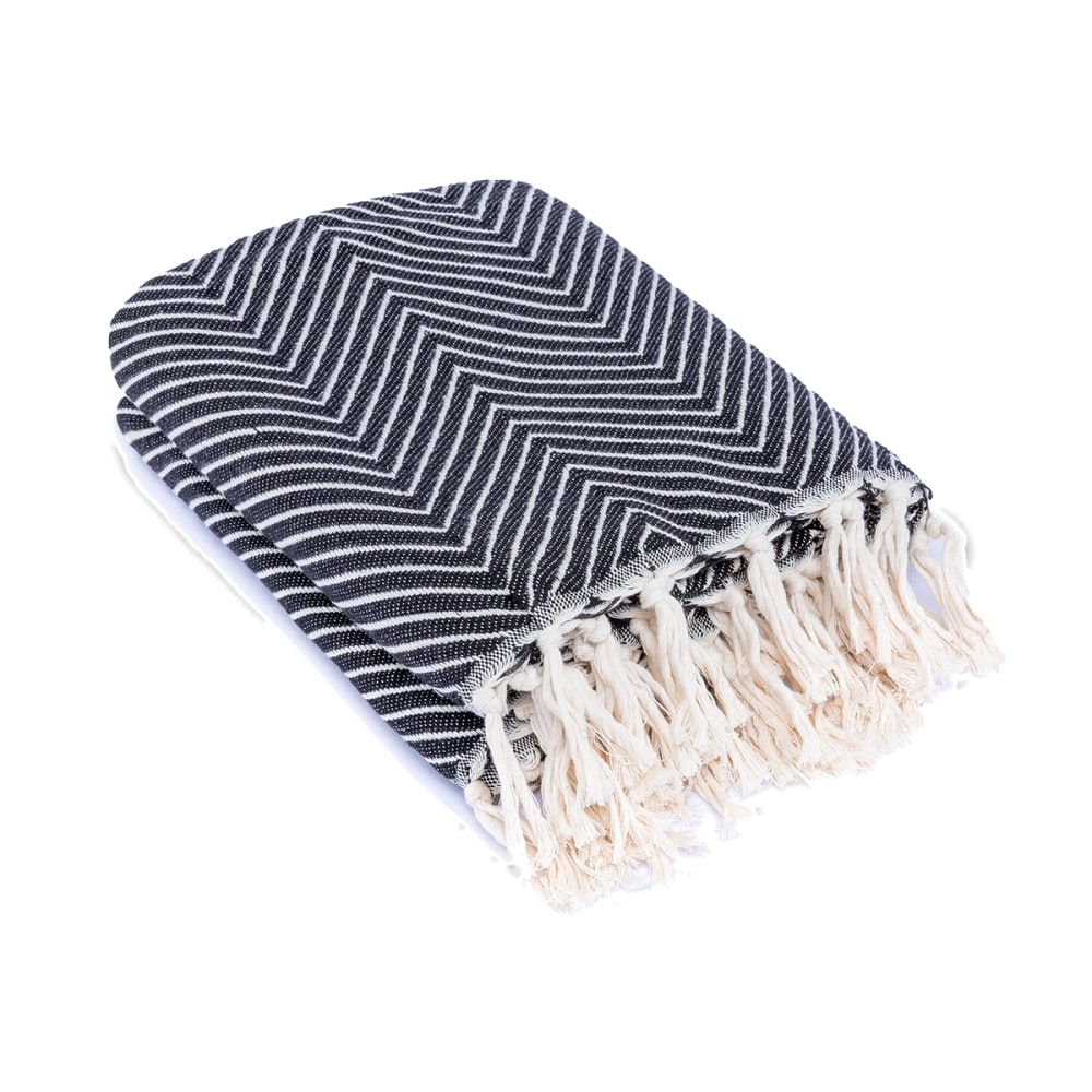 Febronie Plaid aus Baumwolle schwarz style modern Öko-Tex Zertifikat - Baumwolle