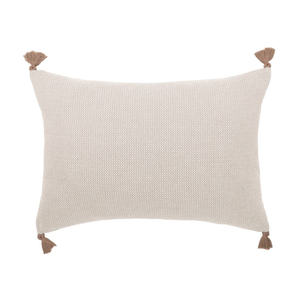 Housse de coussin coton taupe clair 60x40