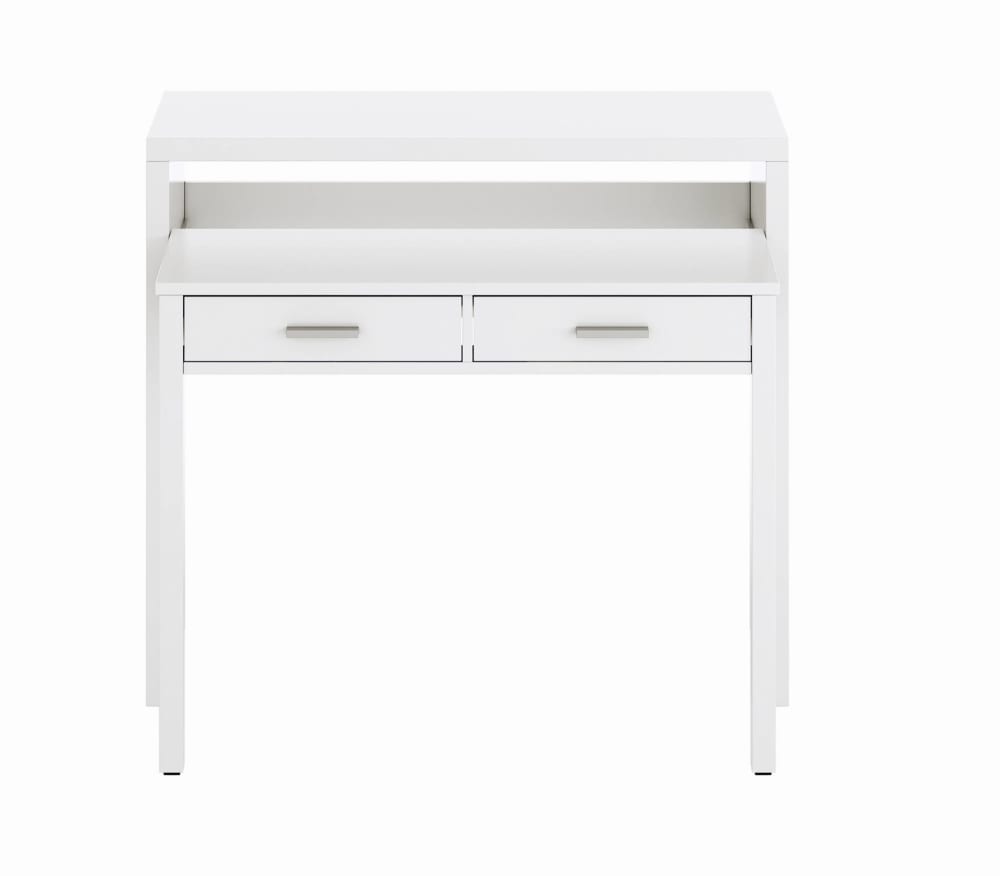 bureau effet bois blanc