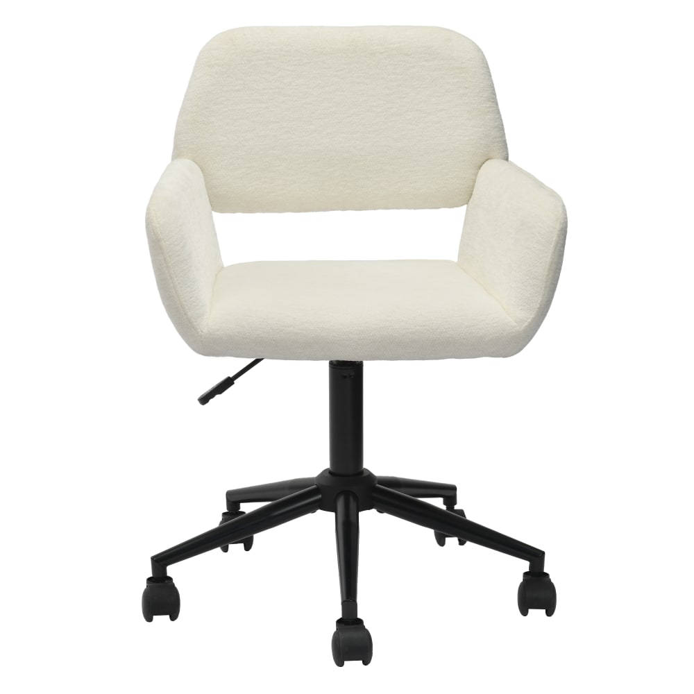 Chaise de Bureau Confortable et Élégante Beige avec Accoudoirs