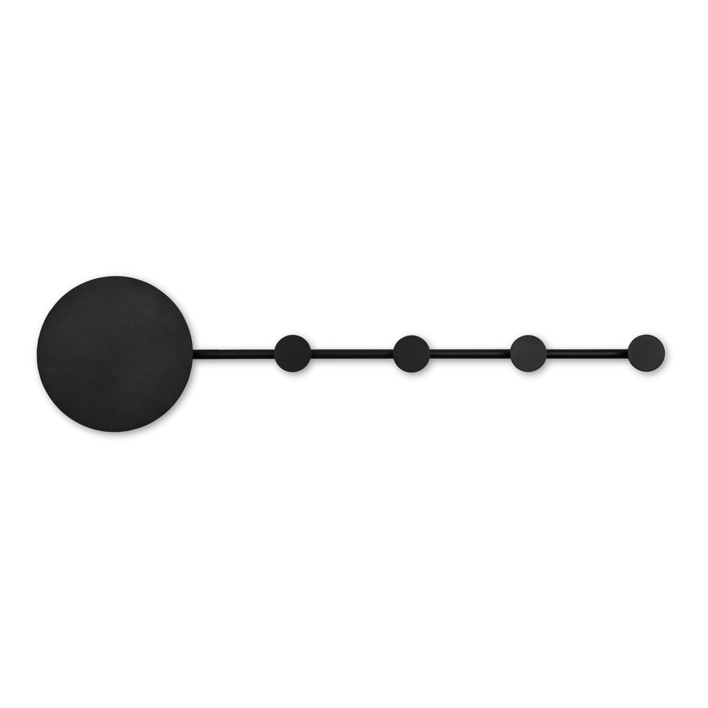 Aplique perchero led en metal negro 101cm
