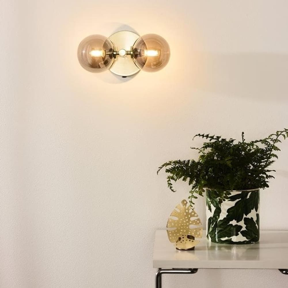 Applique 2 lumières h24.5cm laiton - Maisons du Monde