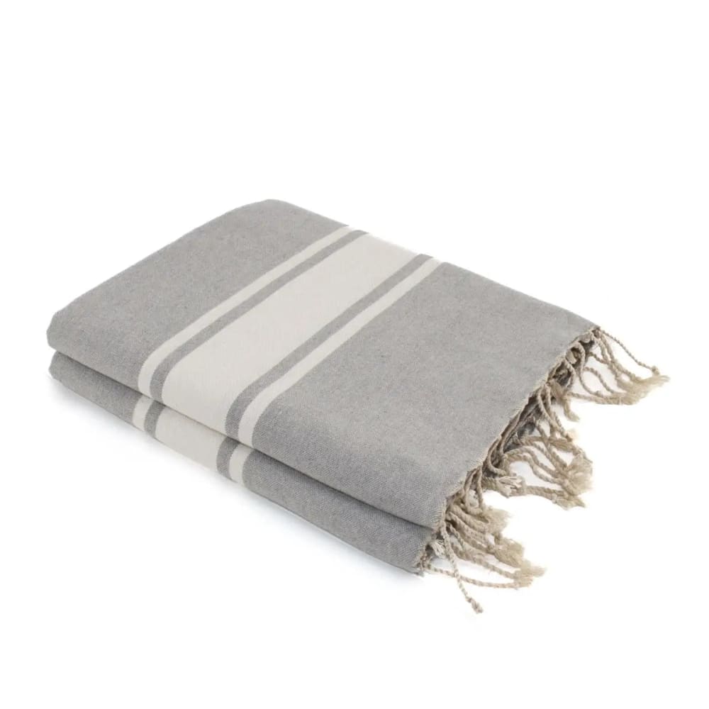 Fouta xxl coton 200x200 gris perle