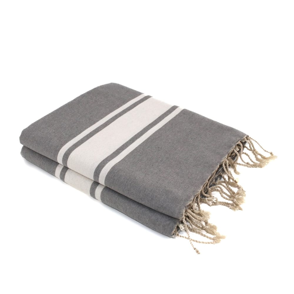 Fouta xxl coton 200x200 gris moyen