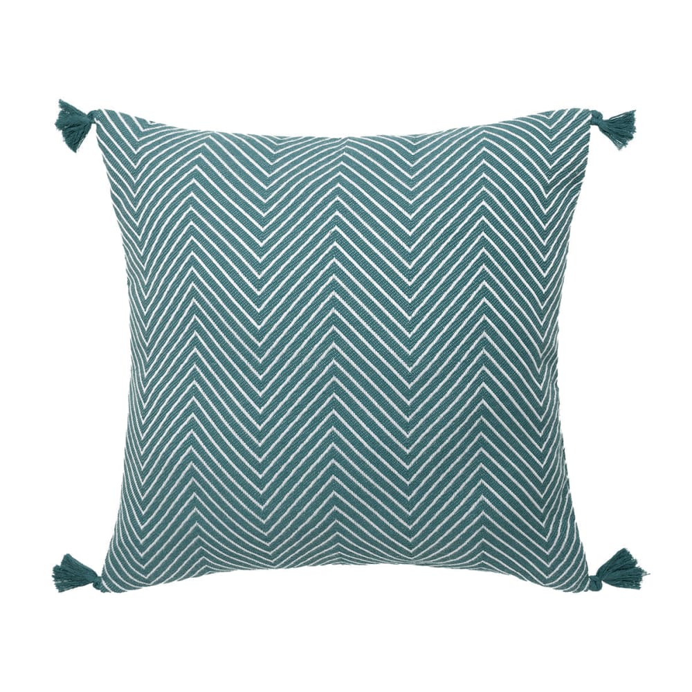 Housse de coussin coton vert kaki 50x50