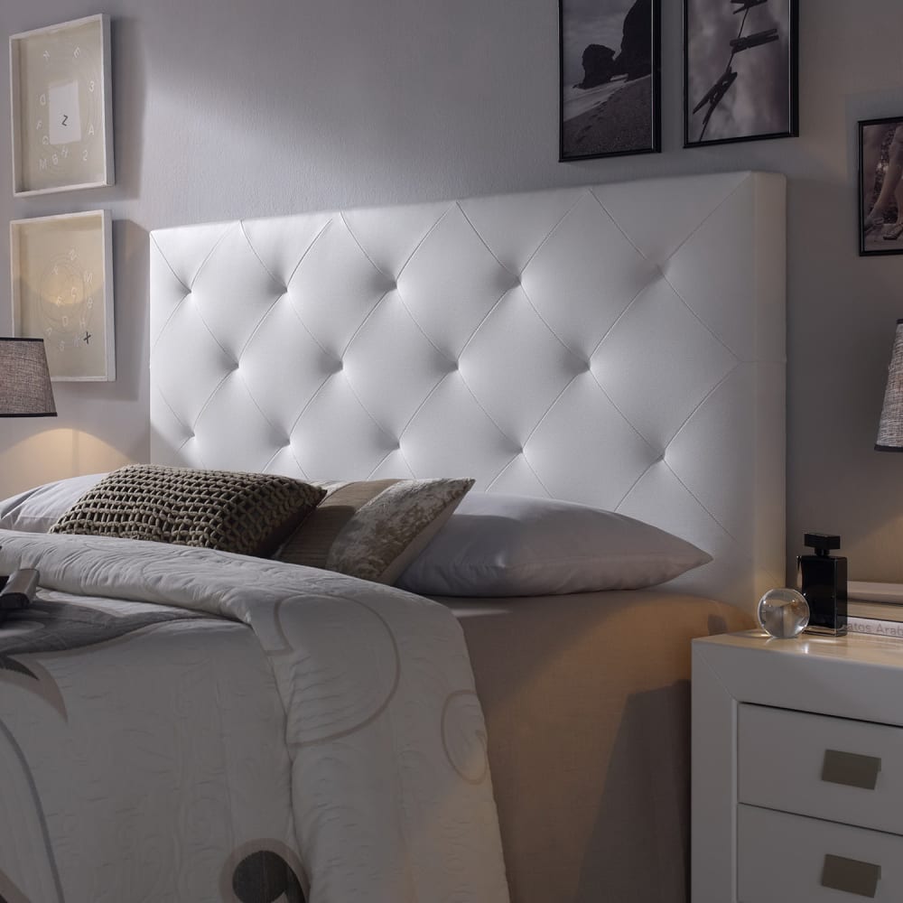 Tête de lit 140x60 cm blanc, cuir synthétique