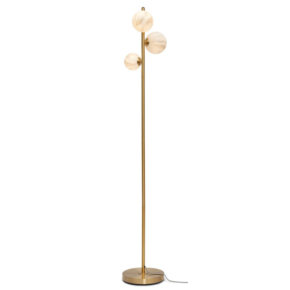 It's About Romi Lampadaire verre couleur doré ø30cm style classique chic Blanc