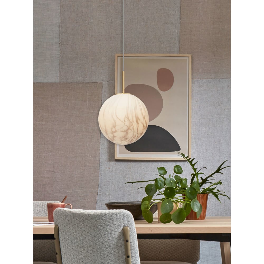 Suspension verre couleur doré ø28cm — vue 3