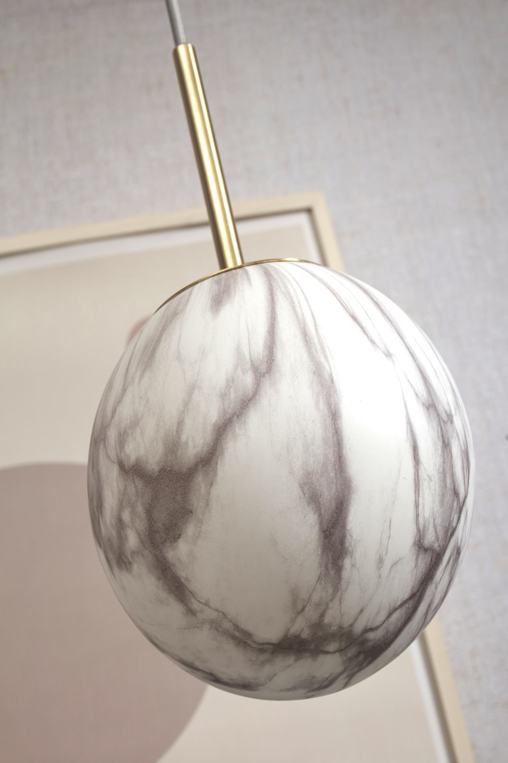 Suspension verre couleur doré ø28cm — vue 4