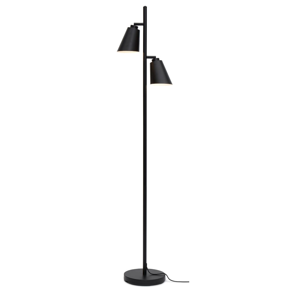 Lampadaire métal noir 45x25x162cm