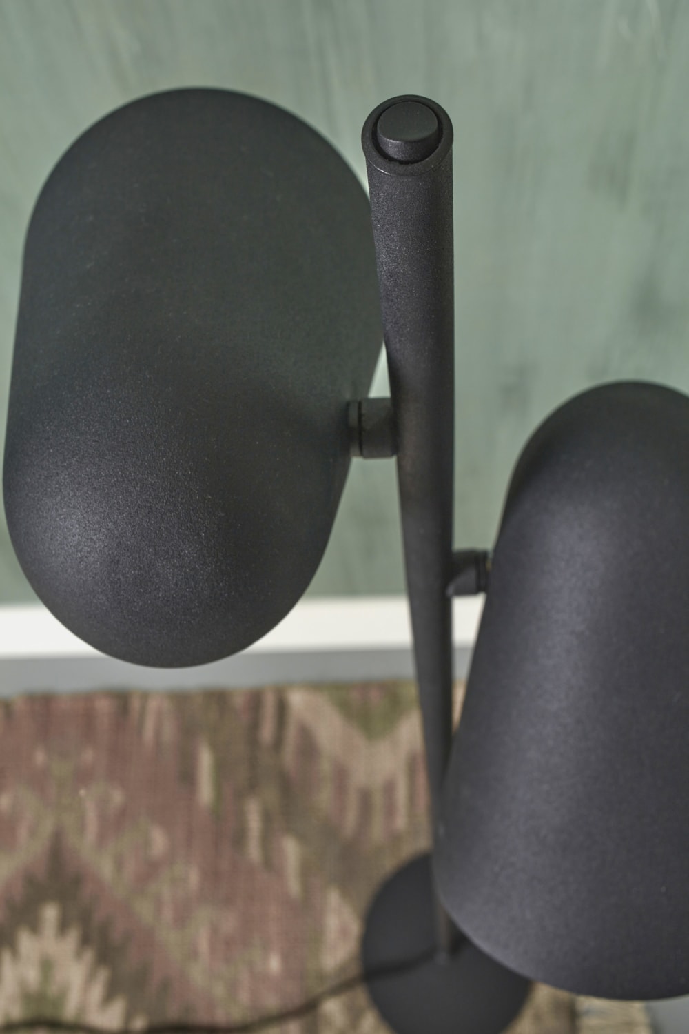 Lampadaire métal noir 28x28x145cm — vue 4