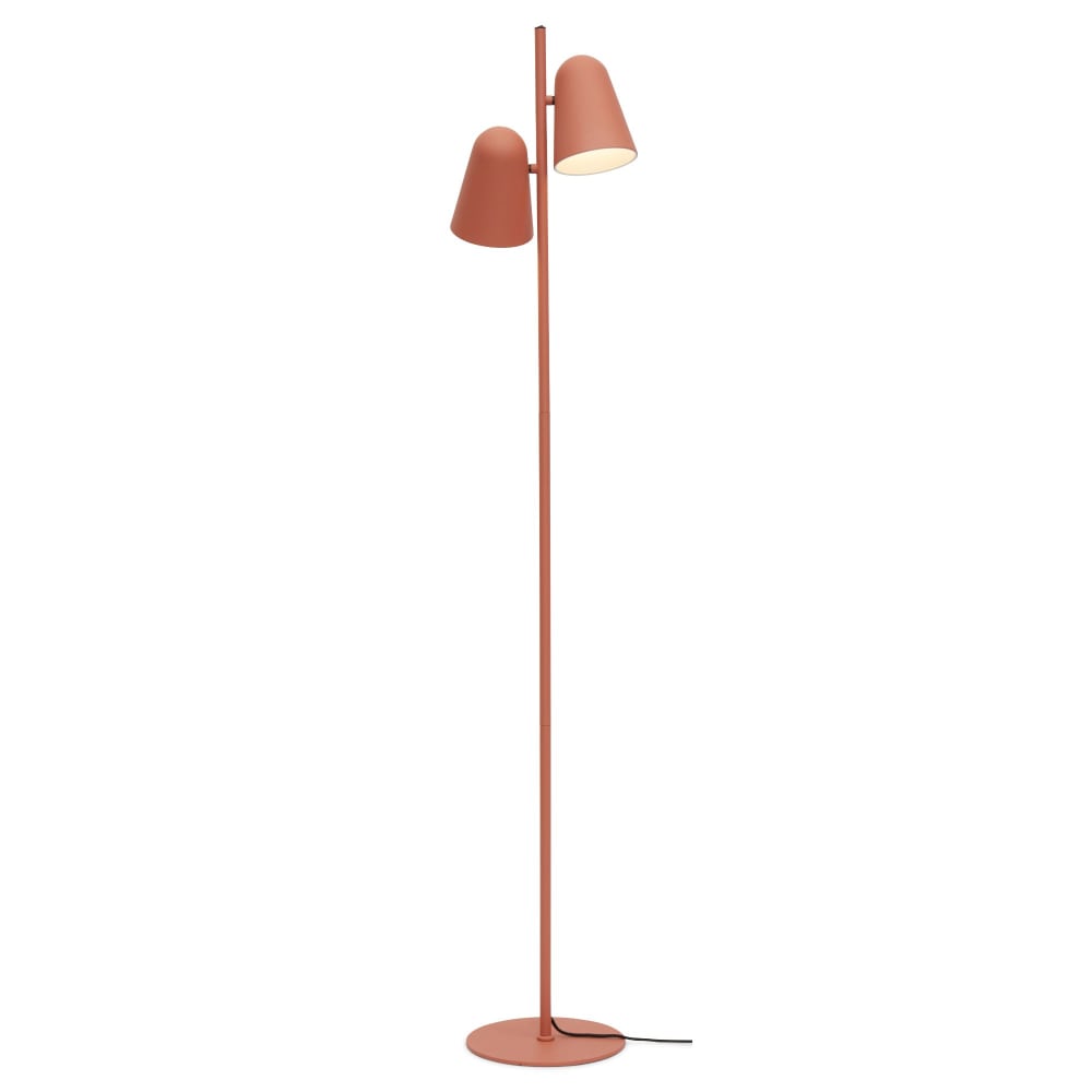 Lampadaire métal orange 28x28x145cm