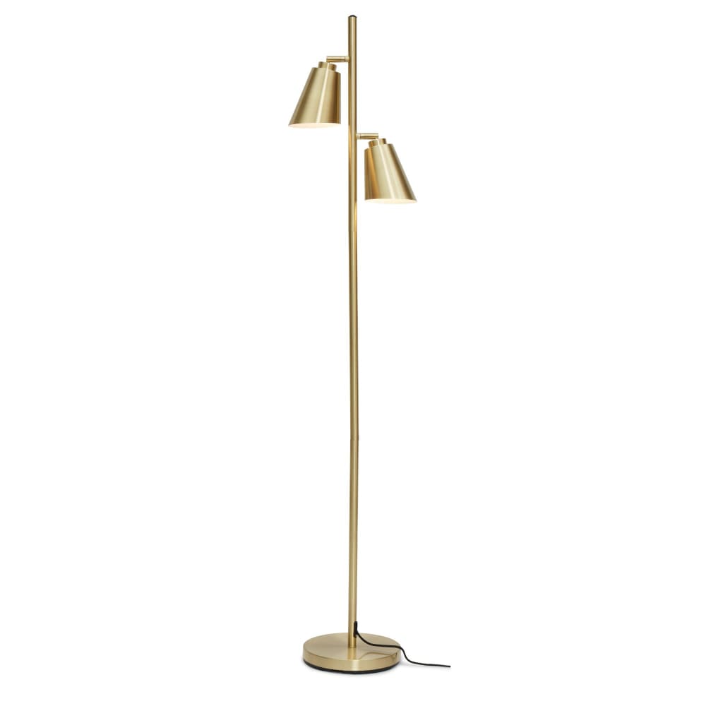 Lampadaire métal couleur or 45x25x162cm