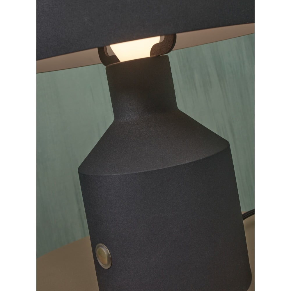 Lampe de table métal noir ø25cm — vue 3