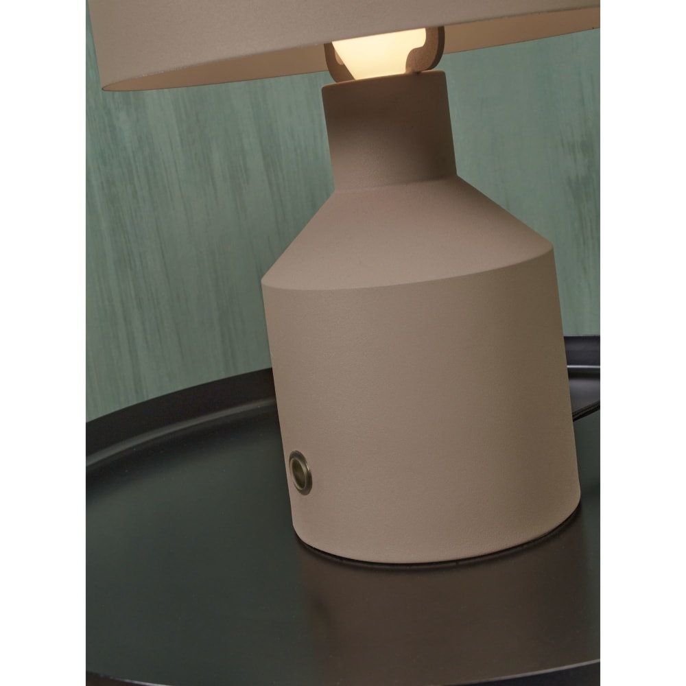 Lampe de table métal gris ø25cm — vue 3