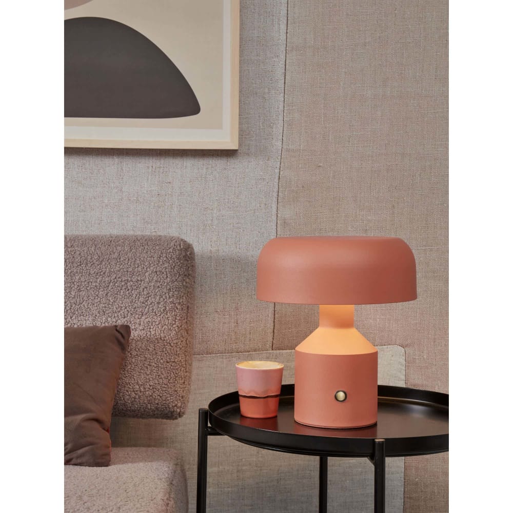Lampe de Table métal orange Ø25cm