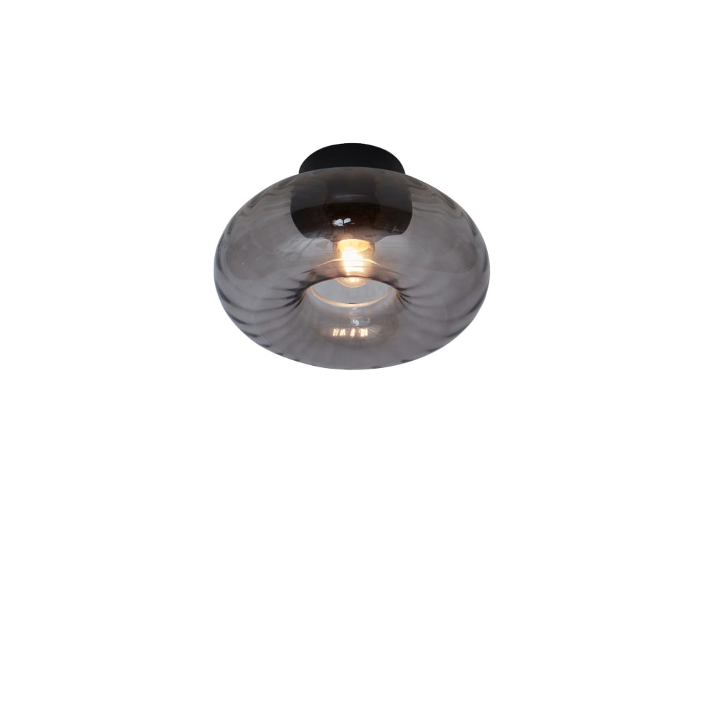 Plafonnier verre noir Ø27cm
