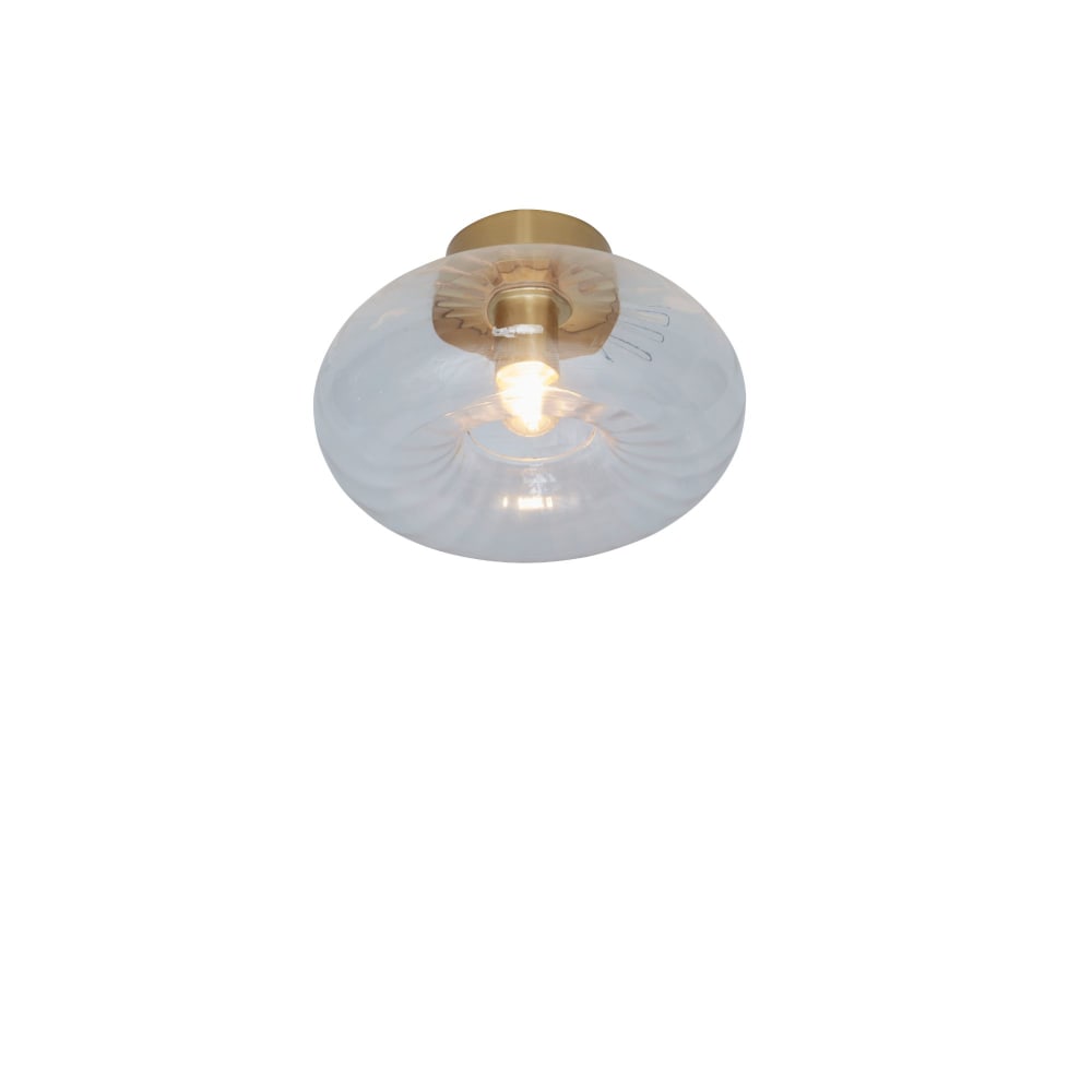 Plafonnier verre couleur doré ø27cm
