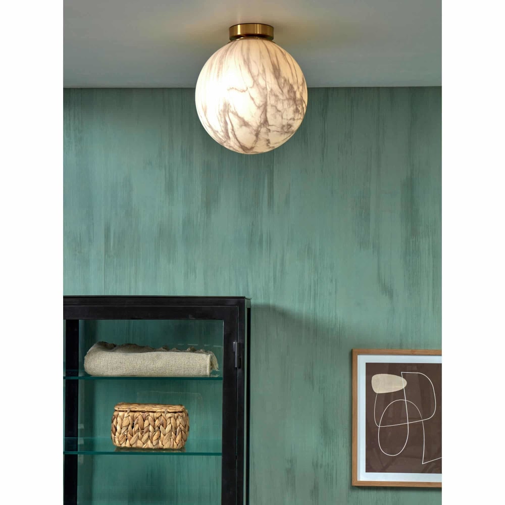 Plafonnier verre couleur doré ø28cm — vue 3