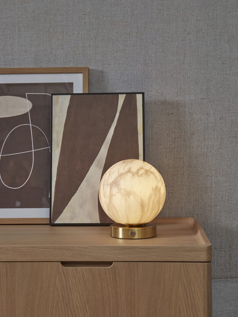 Lampe de table verre couleur doré ø16cm — vue 4