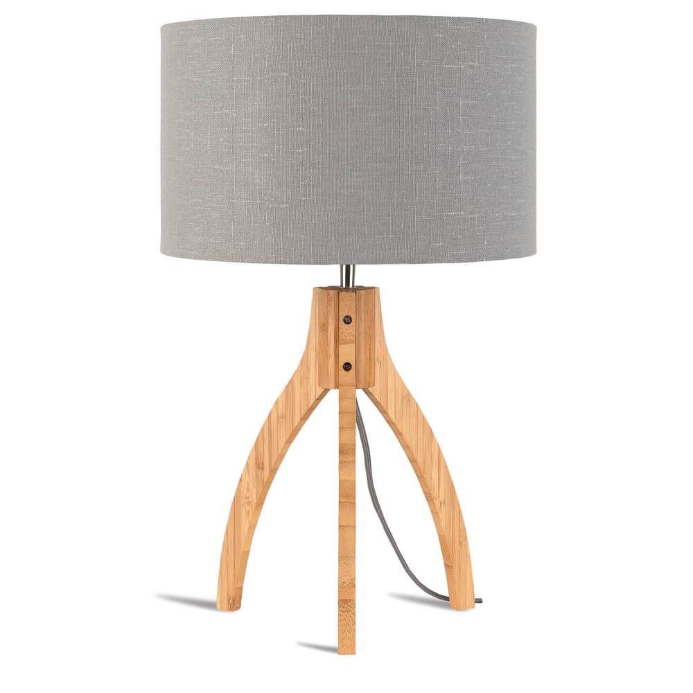 Lampe de Table textile gris Ø36cm