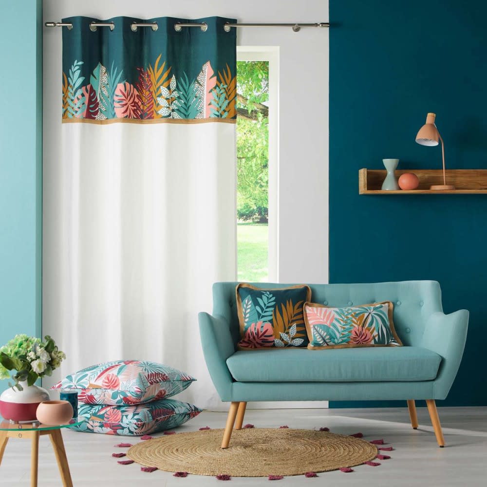 Rideau exotique en coton et jute coton multicolore 240x140cm - Maisons du Monde