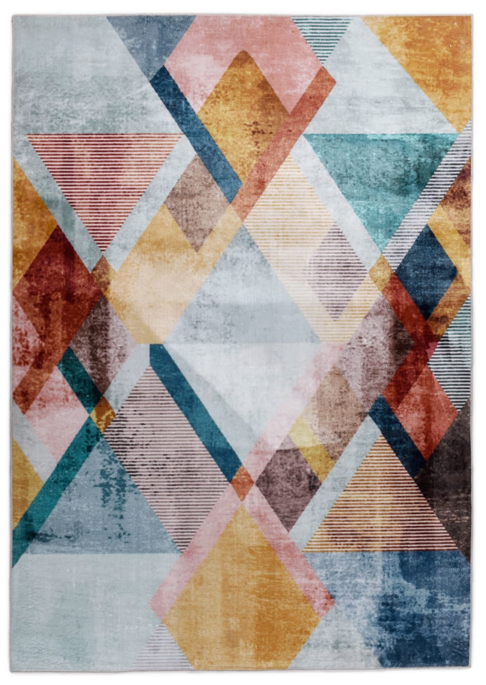 Tapis imprimé doux et plat multicolore 160x230 cm