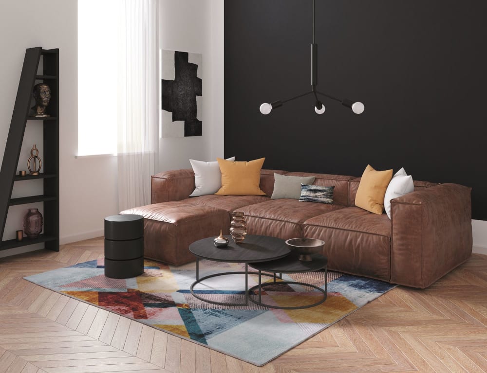 Tapis imprimé doux et plat multicolore 70x140 cm — vue 3
