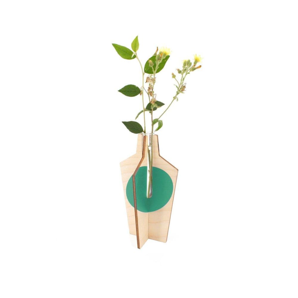 Reine Mère Vase Oslo en bois à assembler Vert