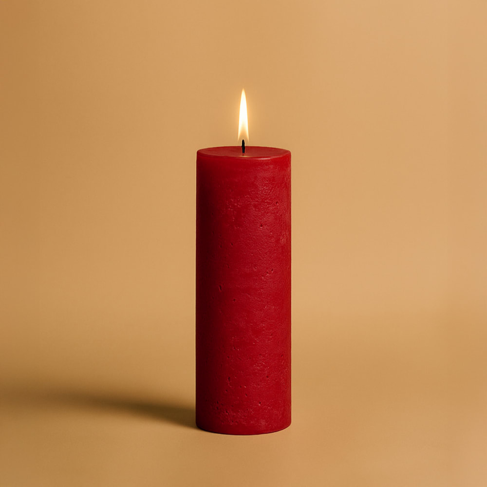 Candela cilindrica bordeaux h20 - Sia Deco