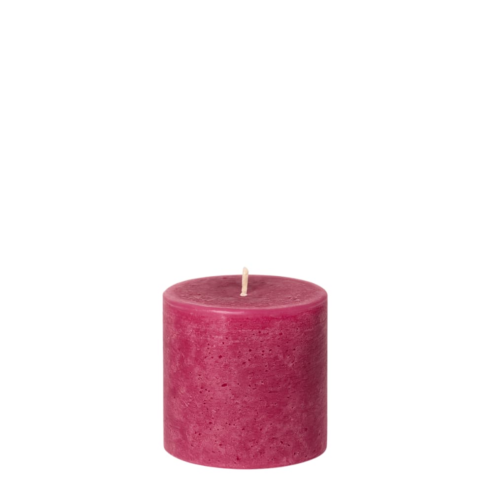 Sia Deco Zylindrische Kerze H10, Fuchsiafarbene style modern Rosa Wachs